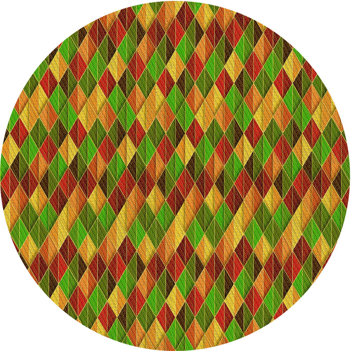 Square Patterned Pistachio Green Rug, pat456yw