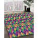 Machine Washable Transitional Green Rug in a Family Room, wshpat456