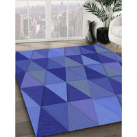 Patterned Blue Orchid Blue Rug, pat457blu