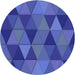 Square Patterned Blue Orchid Blue Rug, pat457blu