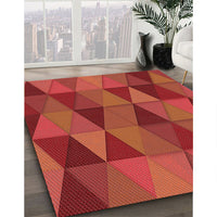 Patterned Red Rug, pat457rd