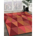 Machine Washable Transitional Red Rug in a Family Room, wshpat457rd