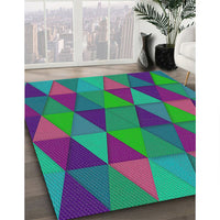 Patterned Bright Purple Novelty Rug, pat457