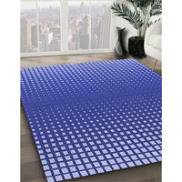 Patterned Sky Blue Rug, pat458blu