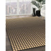 Machine Washable Transitional Chocolate Brown Rug in a Family Room, wshpat458brn