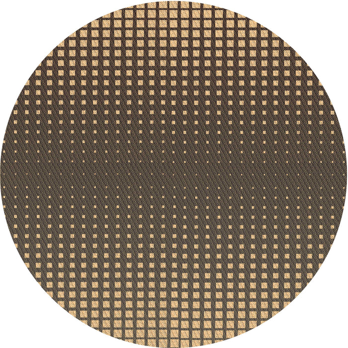 Square Patterned Milk Chocolate Brown Rug, pat458brn