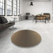 Round Patterned Milk Chocolate Brown Rug in a Office, pat458brn