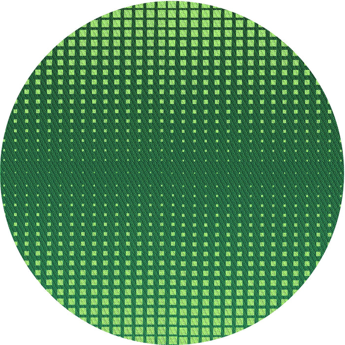 Square Patterned Deep Emerald Green Rug, pat458grn