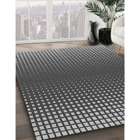 Patterned Black Rug, pat458gry