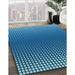 Patterned Blue Rug in Family Room, pat458lblu