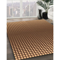 Patterned Red Brown Rug, pat458org