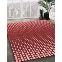 Patterned Red Rug, pat458rd