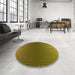 Round Patterned Brown Rug in a Office, pat458yw