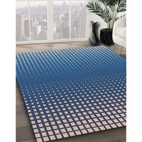 Patterned Blue Novelty Rug, pat458