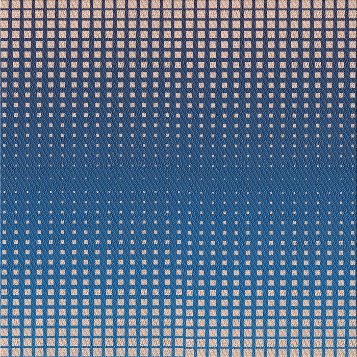 Square Patterned Blue Novelty Rug, pat458