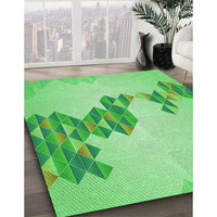 Patterned Green Rug, pat459grn