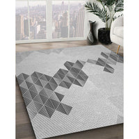 Patterned Gunmetal Gray Rug, pat459gry