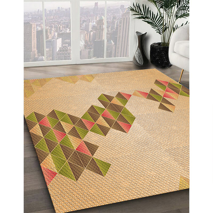 Machine Washable Transitional Orange Rug in a Family Room, wshpat459org