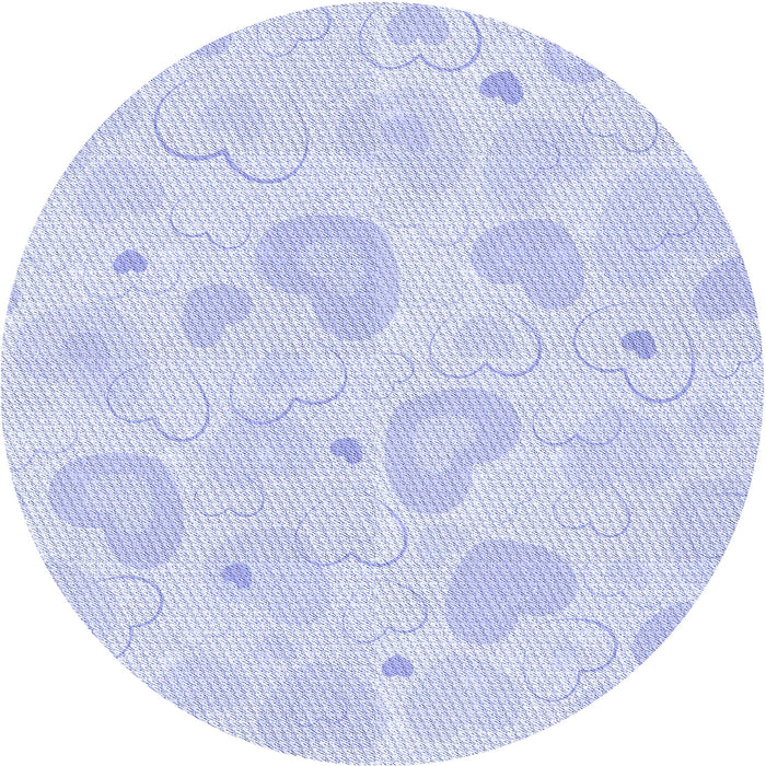 Square Patterned Lavender Blue Rug, pat460blu