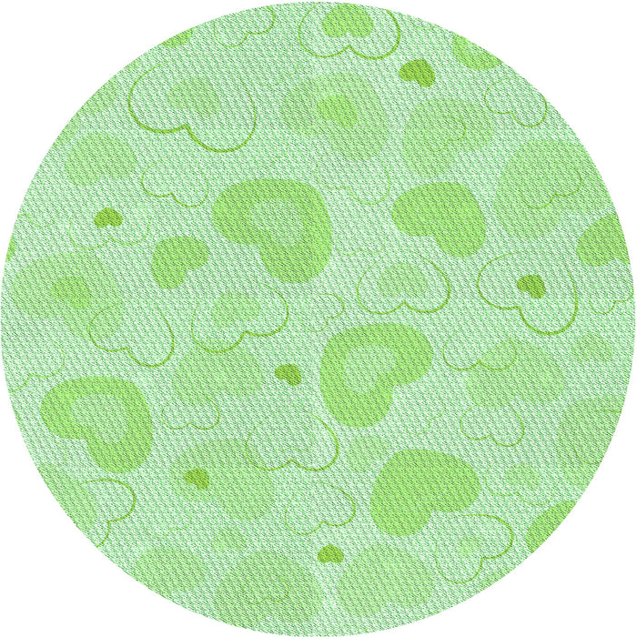 Square Patterned Light Green Rug, pat460grn