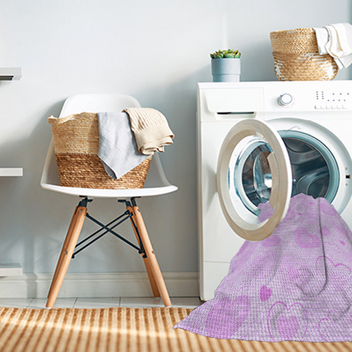Machine Washable Transitional Violet Purple Rug in a Washing Machine, wshpat460pur