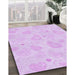 Machine Washable Transitional Violet Purple Rug in a Family Room, wshpat460pur