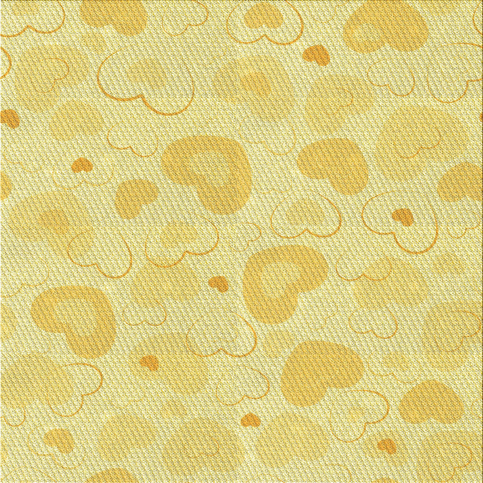 Round Patterned Golden Brown Yellow Rug, pat460yw