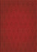 Patterned Tomato Red Rug, pat461org