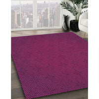 Patterned Deep Pink Rug, pat461pur