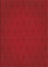 Machine Washable Transitional Red Rug, wshpat461rd