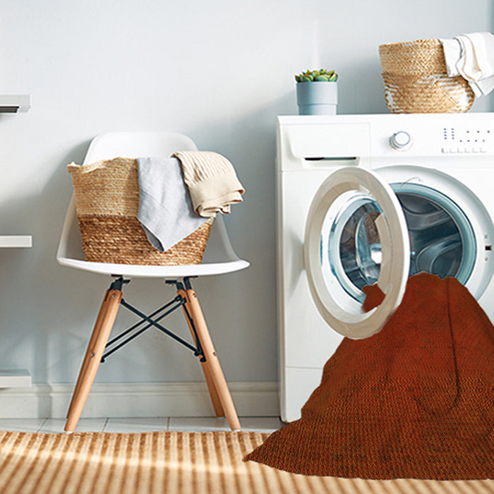 Machine Washable Transitional Red Rug in a Washing Machine, wshpat461yw