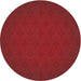 Sideview of Patterned Red Novelty Rug, pat461