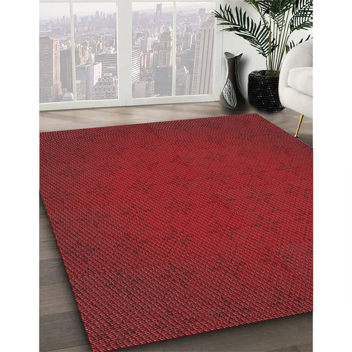 Machine Washable Transitional Tomato Red Rug in a Family Room, wshpat461