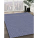 Machine Washable Transitional Dark Slate Blue Purple Rug in a Family Room, wshpat462blu