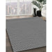 Patterned Cloud Gray Rug in Family Room, pat462gry