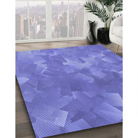 Patterned Purple Mimosa Purple Rug, pat463blu