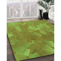 Patterned Pistachio Green Rug, pat463grn