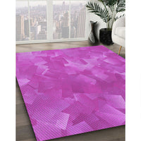 Patterned Fuchsia Magenta Purple Rug, pat463pur