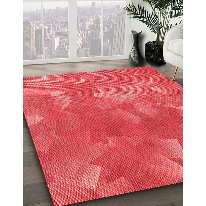 Machine Washable Transitional Red Rug in a Family Room, wshpat463rd