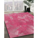 Machine Washable Transitional Dark Hot Pink Rug in a Family Room, wshpat463