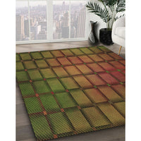 Patterned Red Brown Rug, pat464brn