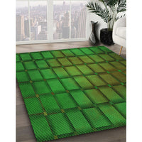 Patterned Deep Emerald Green Rug, pat464grn