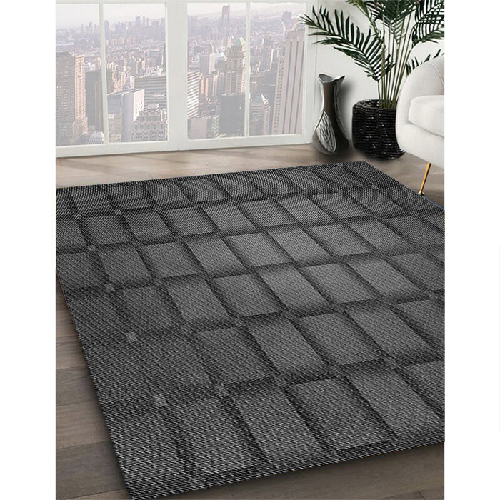 Machine Washable Transitional Gray Rug in a Family Room, wshpat464gry