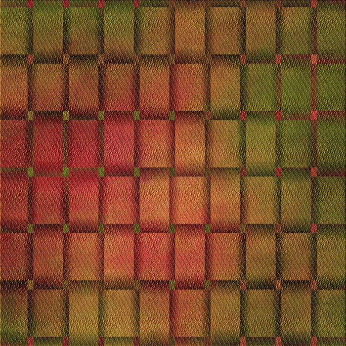 Round Patterned Tomato Red Rug, pat464org