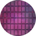 Square Patterned Orchid Purple Rug, pat464pur