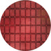 Square Patterned Red Rug, pat464rd