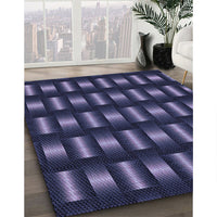Patterned Night Blue Rug, pat465blu