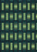 Patterned Deep Teal Green Rug, pat465lblu