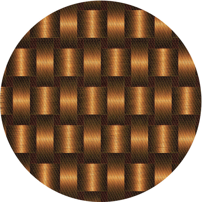 Square Patterned Red Rug, pat465org