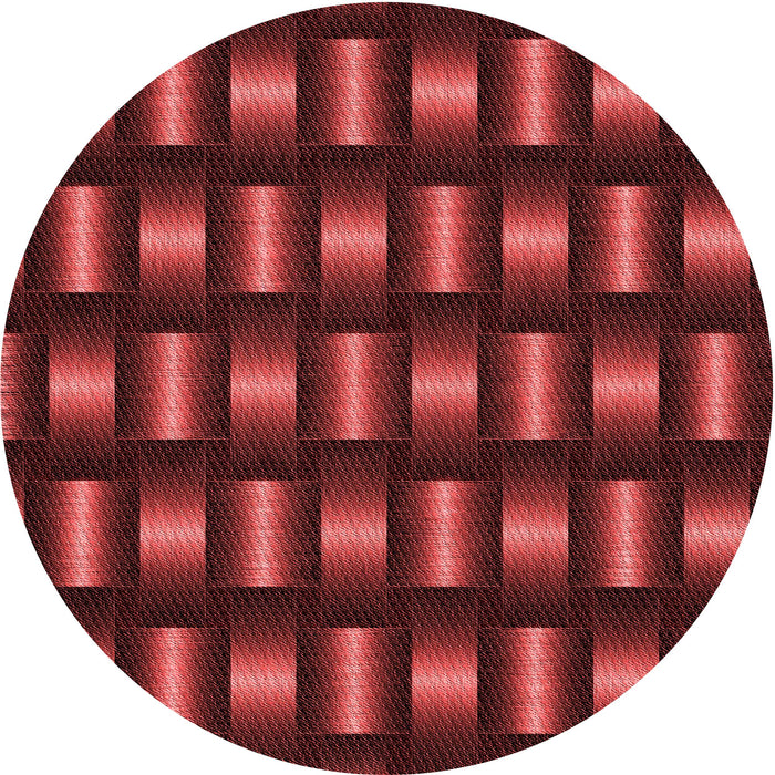 Square Patterned Red Rug, pat465rd